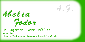abelia fodor business card